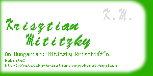 krisztian mititzky business card